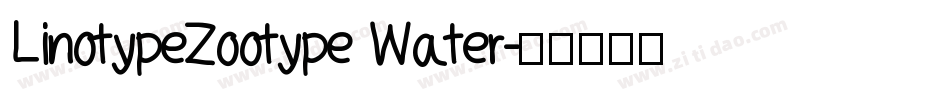 LinotypeZootype Water字体转换